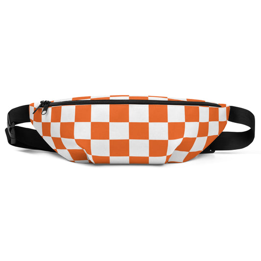 Fanny Pack  orange and white checker board