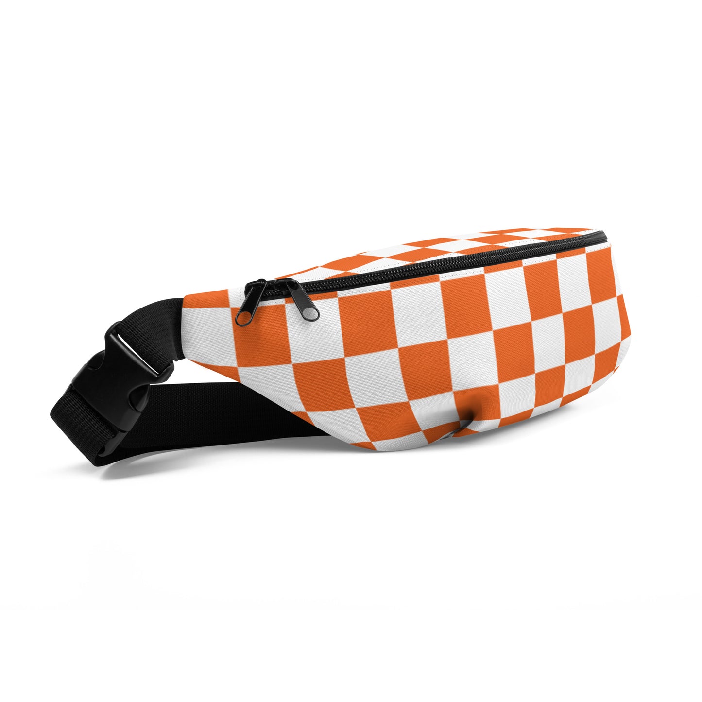 Fanny Pack  orange and white checker board