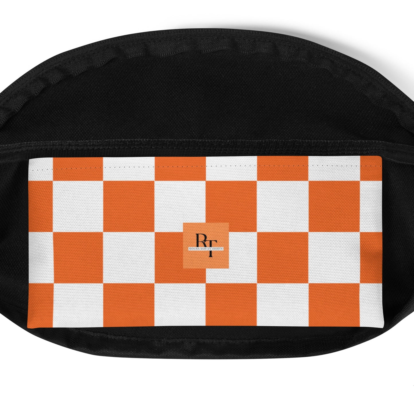 Fanny Pack  orange and white checker board