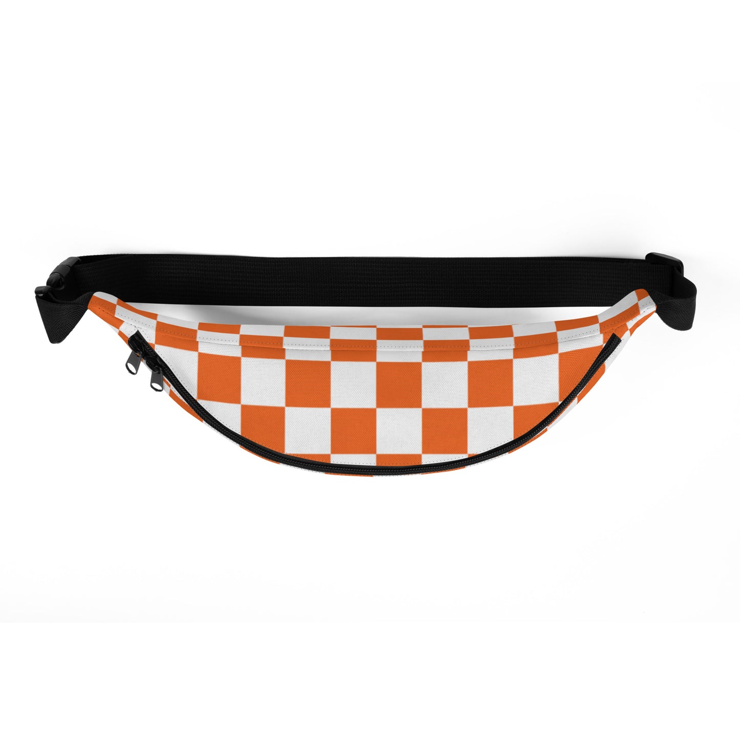 Fanny Pack  orange and white checker board