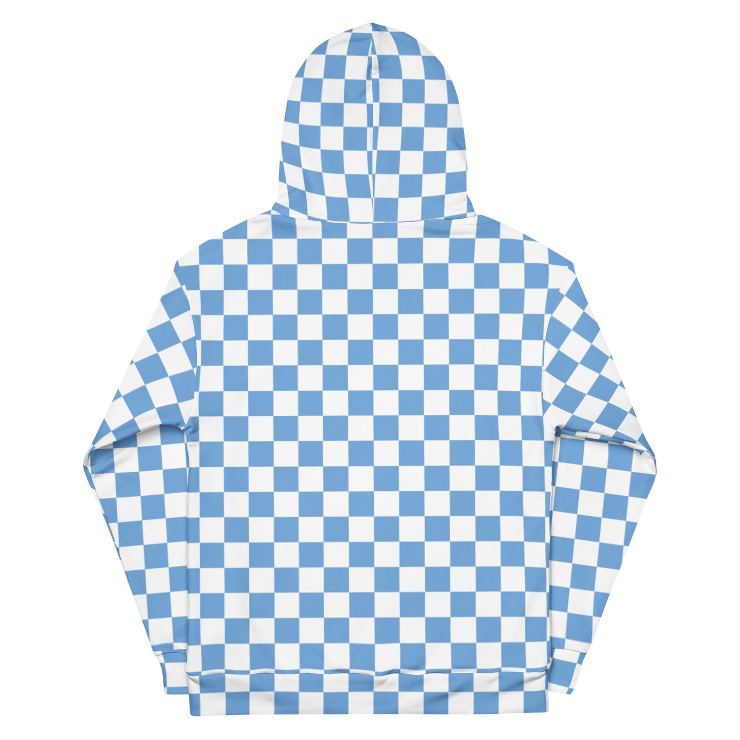 Unisex Hoodie light blue checker board