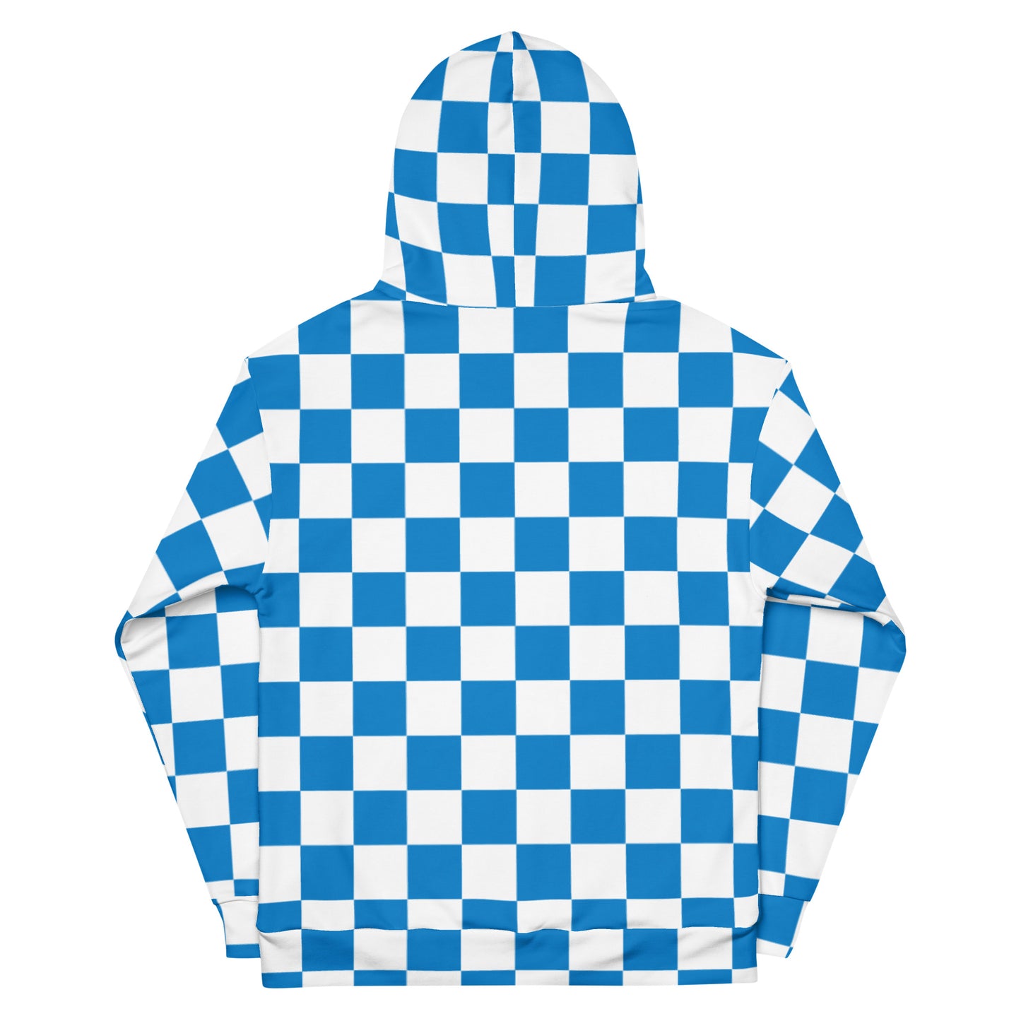 blue checker board bear Hoodie