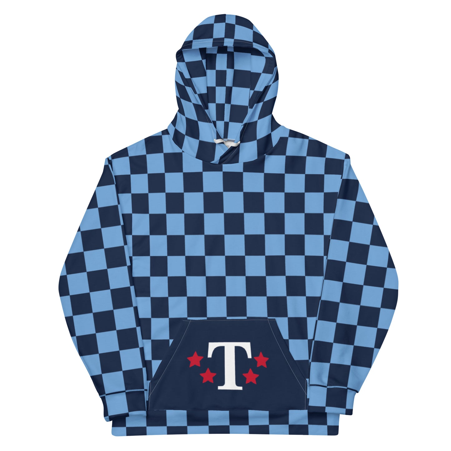 Unisex Hoodie navy checker board