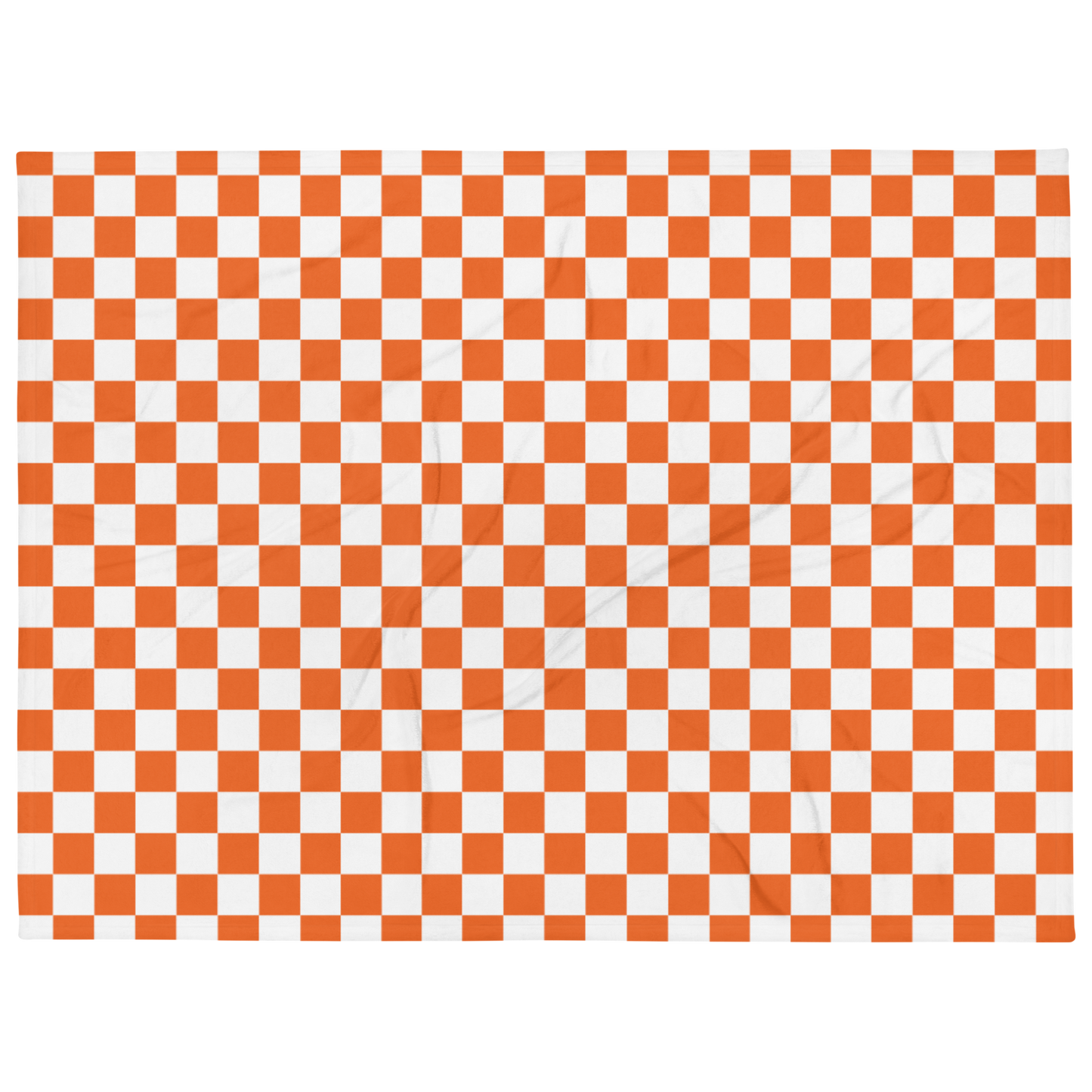 Throw Blanket orange and checker board throw