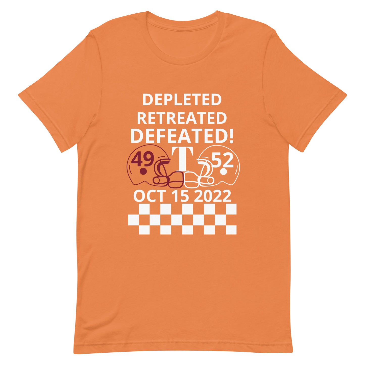 Unisex t-shirt ORANGE DEFEATED