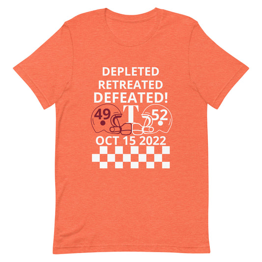 Unisex t-shirt ORANGE DEFEATED